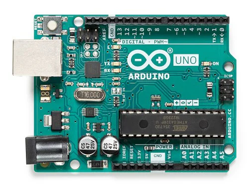 photo of an Arduino Uno